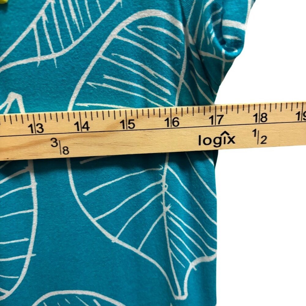 Boden Freya Teal Leaf Print Dress Size 8 - Picture 6 of 8